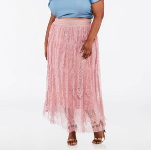 BLUSH LACE MAXI SKIRT